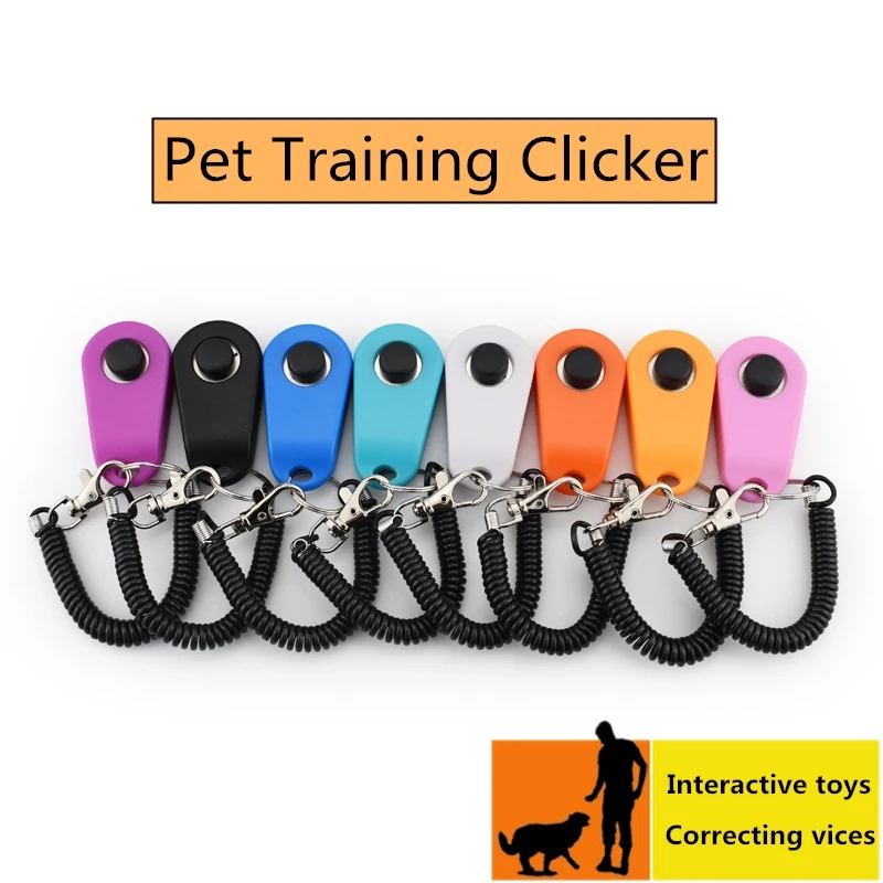 Dog Cat Pet  Training Clicker With Wrist Strap Training Supplies For Dogs Cats Pet Training Clicker Dog Supplies Dog Trainings