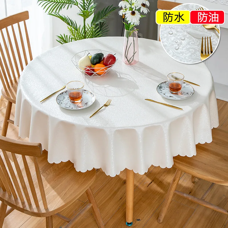 SQMSK 150/180 cm PVC waterdichte tafelkleed, oliebestendig rond SQMSK 150/180 cm PVC waterdichte tafelkleed, oliebestendig rond