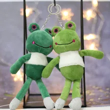 

Pluff Funny Cartoon Frog Plush Keychains Rings Key Holder Porte Clef Pendant Soft Stuffed Animal TOY Kids From 0 To 3 Years Old