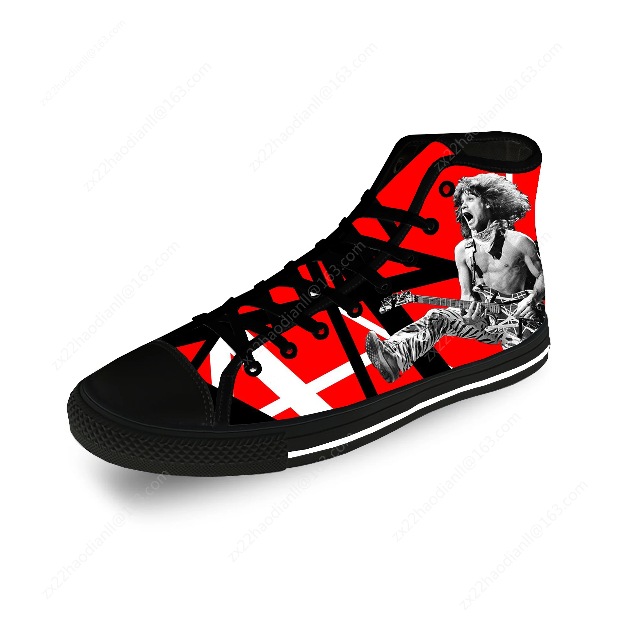 Van EVH 5150 STRIPES Halen Harajuku Lightweight Cloth 3D Print  High Top Canvas Shoes Men Women Casual Breathable Sneakers