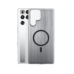 Magnetic Matte Transparent Corrugated Hard Case - Lightweight PC Cover for ZTE nubia Red Magic 11S Pro (Magnetic Black)
