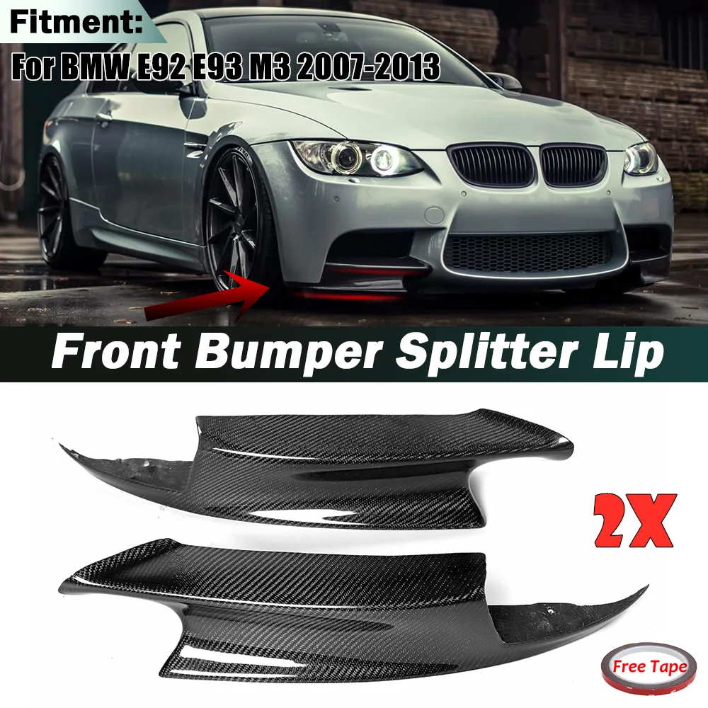 Tanie Front Bumper Splitter Spoiler Lip Carbon Fiber Look For BMW E92 E93 sklep