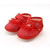 Newborn Baby Shoes Dot Mesh Knot Soft Sole Walking Shoes Infant Baby Non-slip Cloth Bottom Shoes 4