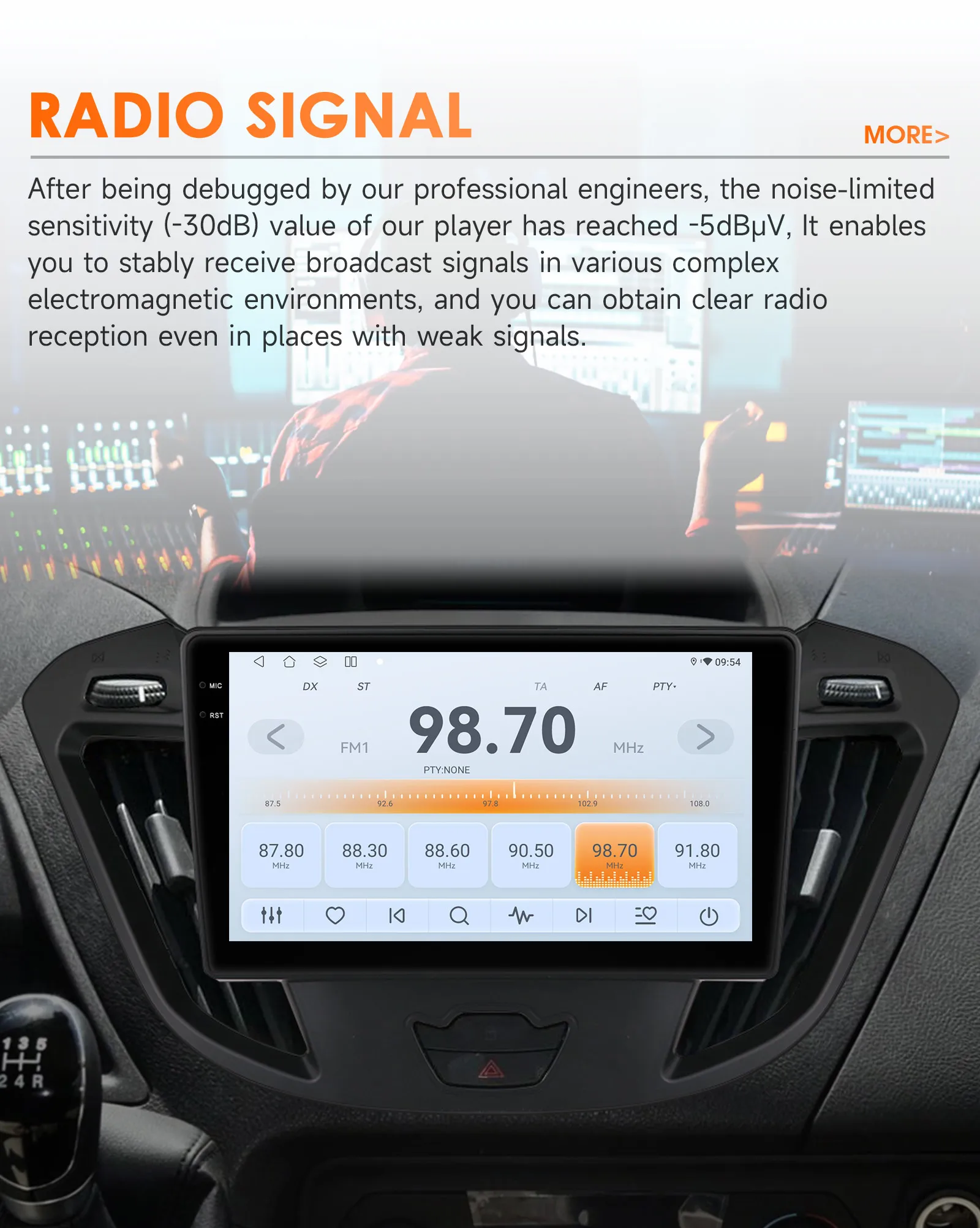 Android 14 Autoradio für Ford Transit Tourneo Custom 2013-2021 Multimedia-Player 6115 8-Kern Carplay Android Auto Stereo GPS 360 – Detail 20