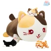 4pcs Cute Cat Family Throw Pillows 3 kittens Dolls Set Plush Toy Animals Pillows for Girl Kids Interactive Children's Plush Doll 1
