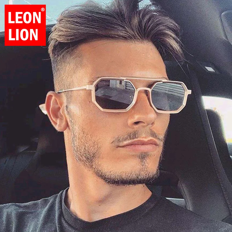 

LeonLion Square Sunglasses Men 2023 high quality Men Glasses Retro Eyeglasses Men/Women Small Vintage Gafas De Sol Mujer UV400