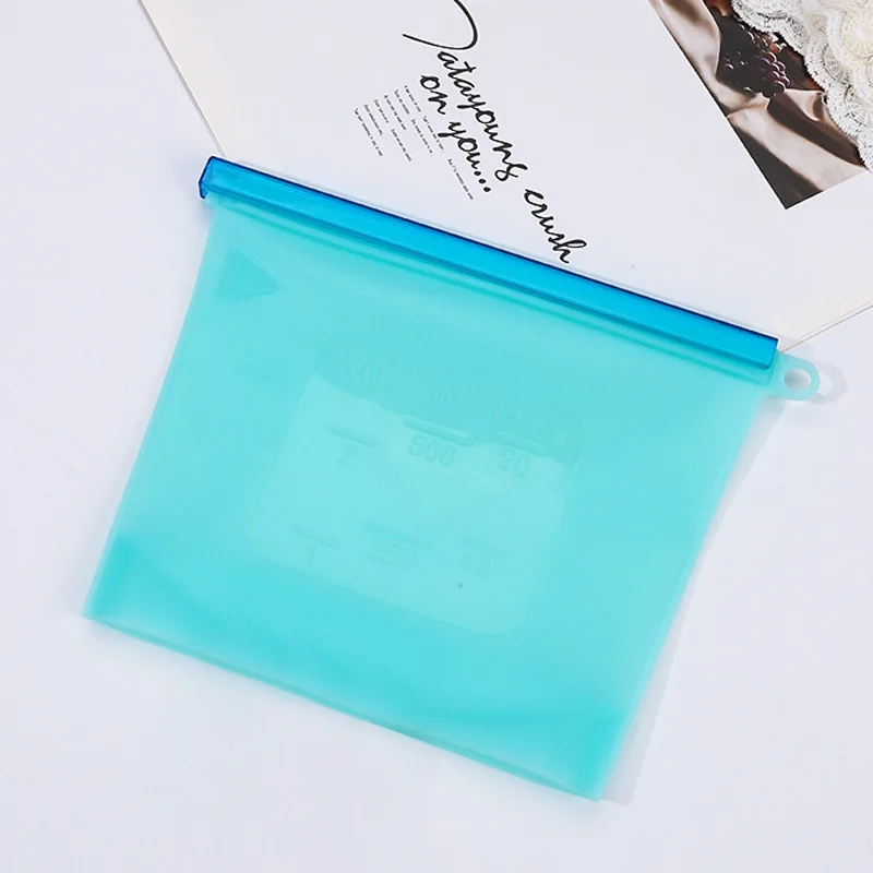 Reusable Silicone Food Storage Zip-lock Bags - Multi-use Lunch, Snack, and Freezer Seal Bags (4 Colors)