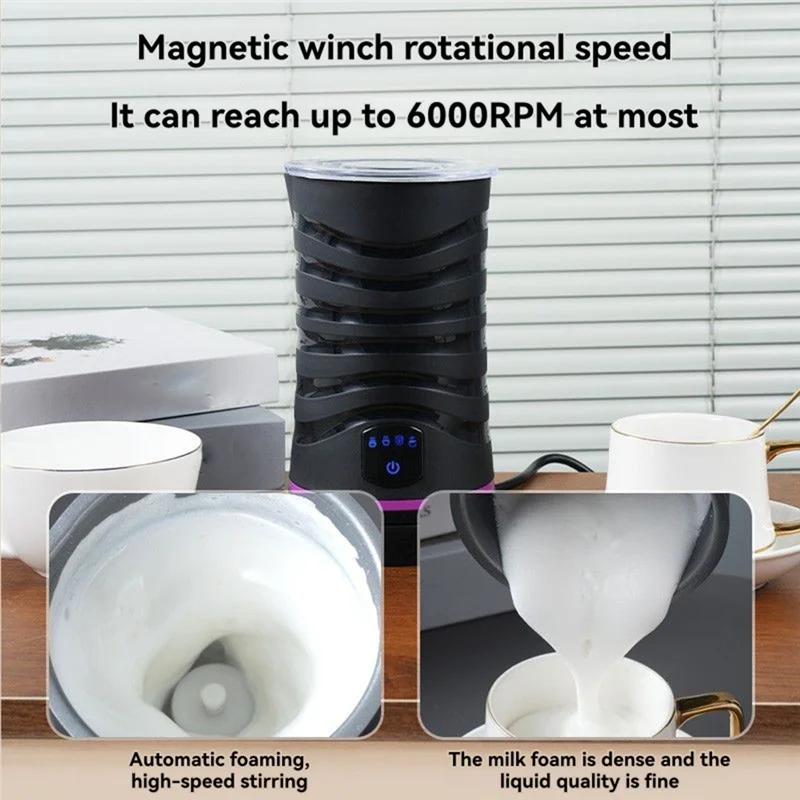 מקציף חלב חשמלי 600 מיליליטר עם סגירה אוטומטית, מקציף קפה חם קר, מקציף חלב חם, מקציף חלב מהיר