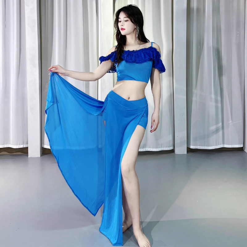 belly-dance-training-suit-mesh-lace-top-sexy-split-long-skirt-2pcs
