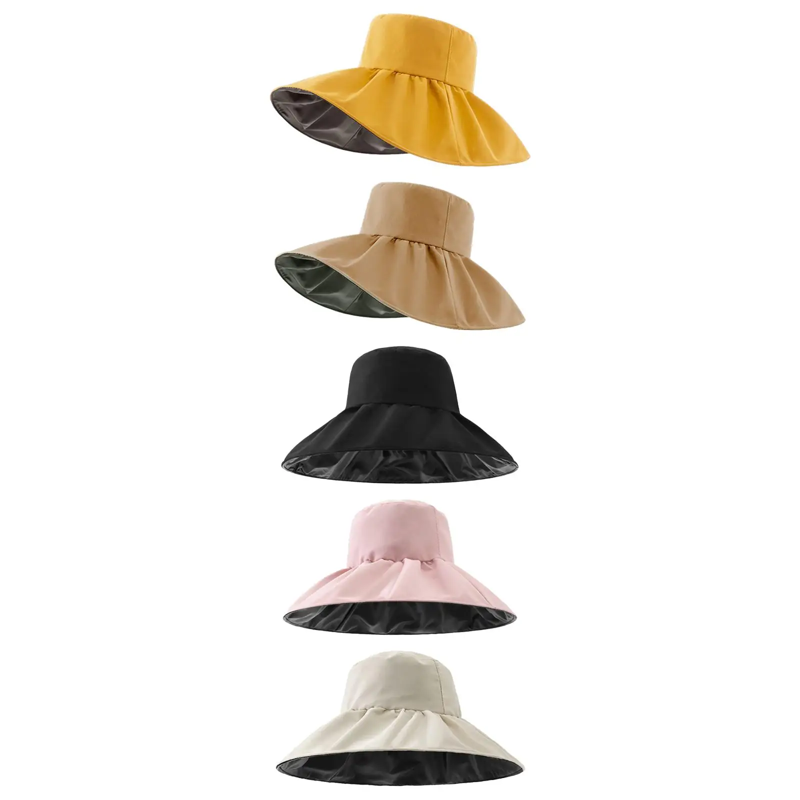 

Womens Sun Hat Wide Brim Beach Caps Summer Bucket Hat with Chin Strap for Hunting Outdoor