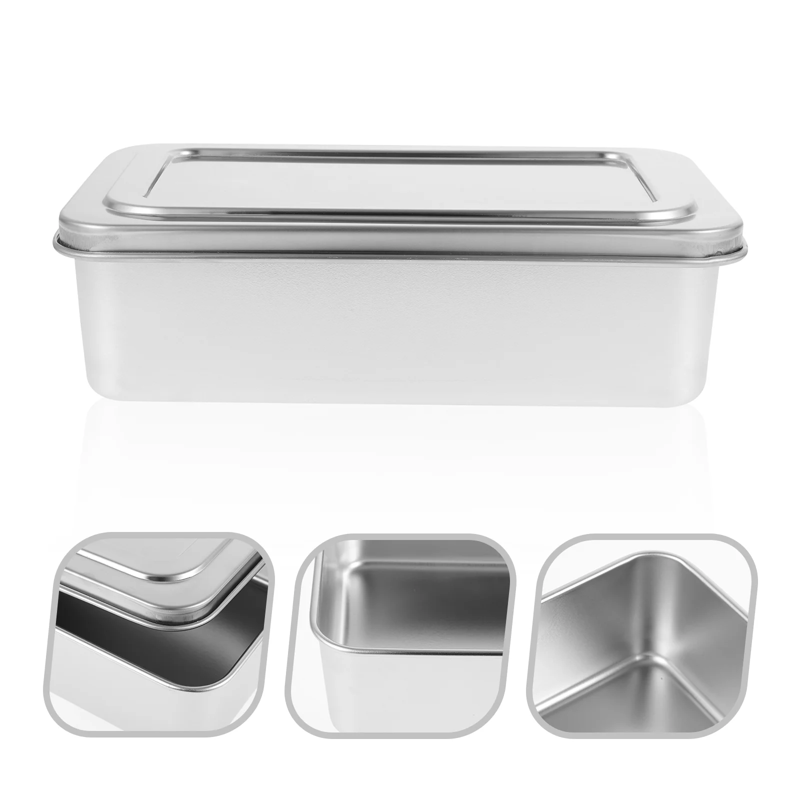 

Classical Rectangle Deep Bread Stainless Steel Baking Box Deep Cake Pan Baking Pan With Lid Metal Oven Pan Oven Tray With Lid