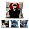 1pc Satoru Gojo Anime Jujutsu Kaisen Pillow Case Square Pillow Bedroom Sofa Leisure CushionCar Living Room Home Decoration 40X40 2