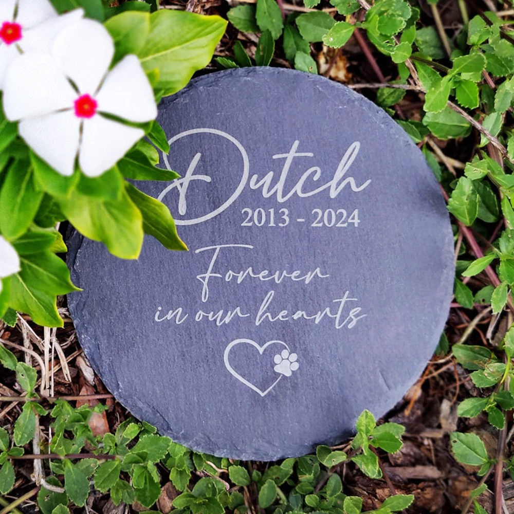 Pet Memorial Stone for Dogs Name of Death Personalized Pet Loss Gifts Dog Grave Marker Plaque Tombstone pet memorial stones