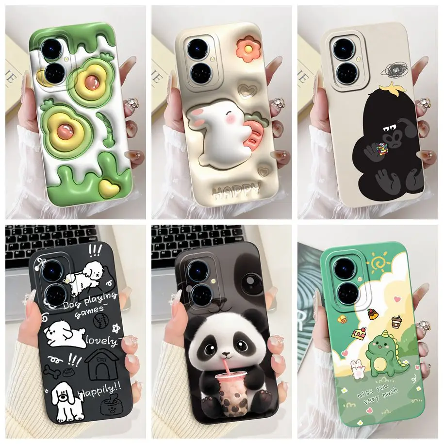 Cute Cartoon Camera Protection Matte Soft Phone Case Cover