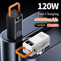 60000mAh Power Bank 120W Fast Charging Portable Charger External Battery for IPhone Xiaomi Laptop Tablet Powerbank High Capacity 1