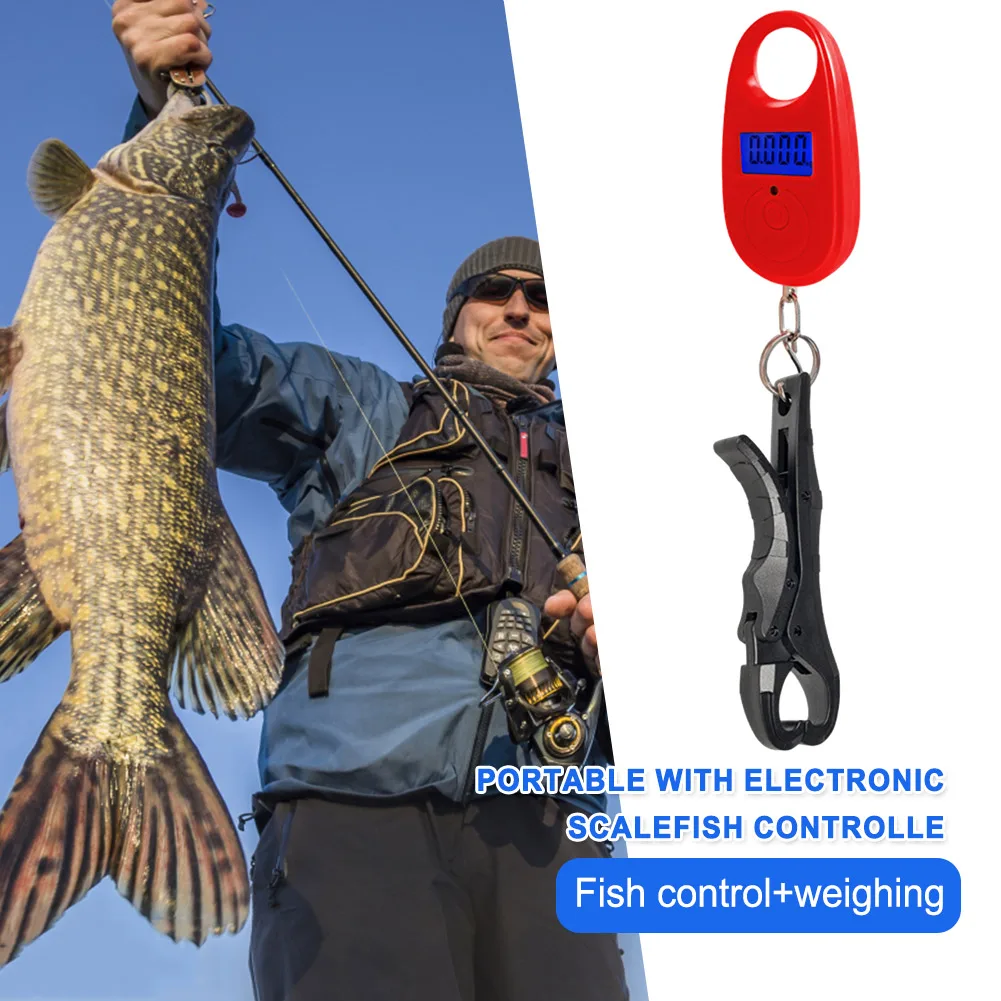 High-Capacity Portable Mini Digital Scale with Fish Control Forceps for Outdoor Fishing