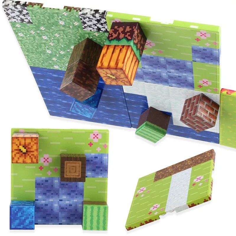 Magnetic Building Blocks Toy Set with Variety Baseplates