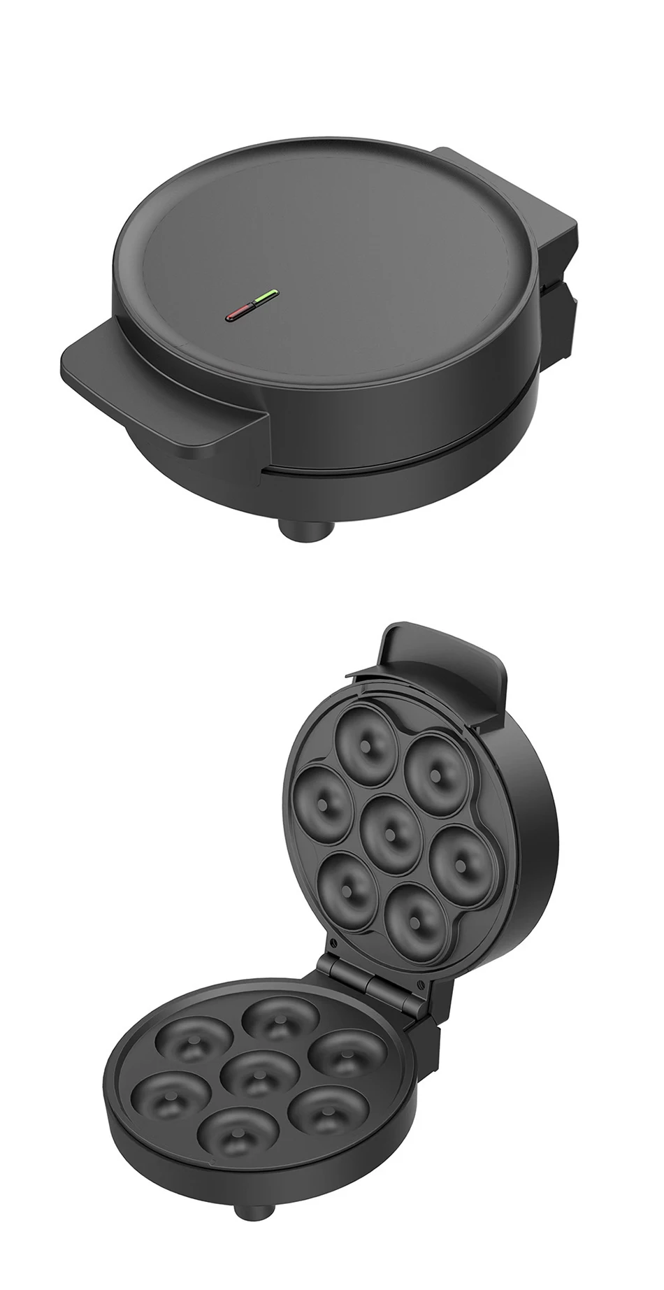 Description Picture 3 of itemHousehold US standard  cake maker toaster donut maker double-sided heating electric cake pan breakfast maker egg tart maker