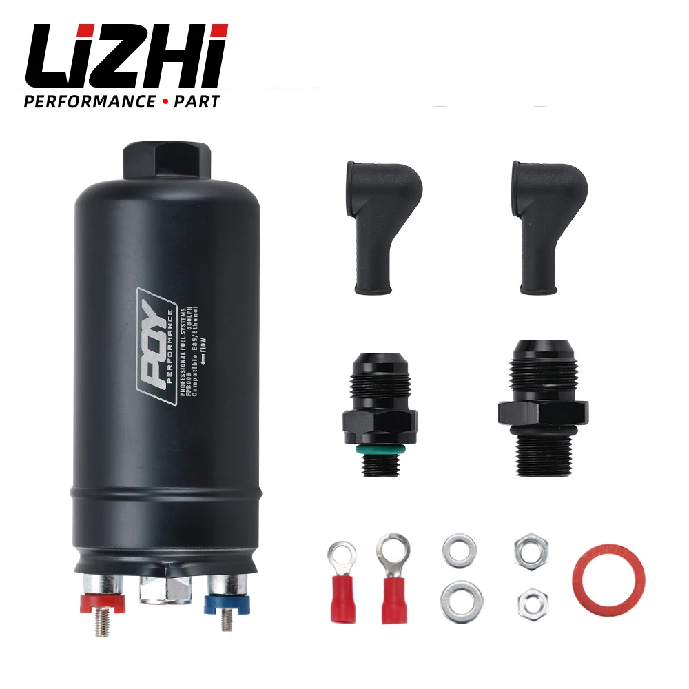 EFI 380LPH 1000HP External Fuel Pump E85 Compatible 044 Style AN10 Inlet AN8 Outlet With Check Valve fuel pump