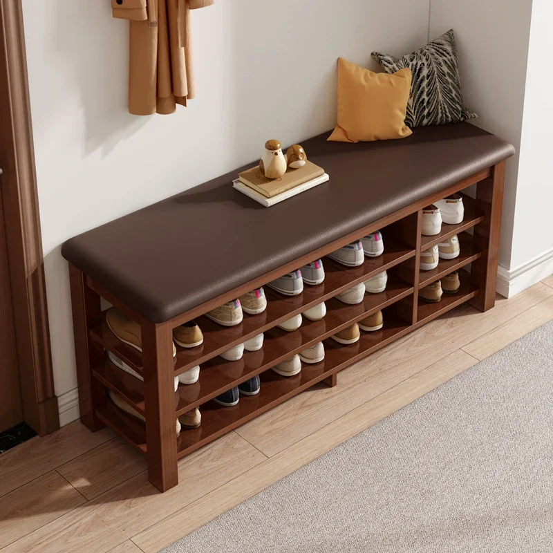 

Shoe cabinet, doorstep adjustable, shoe stool, 2023 new popular imitation solid wood multi-layer partition, shoe stool