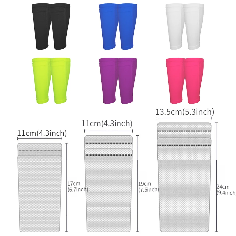 GOBYGO 1Pair Breathable Sports Soccer Shin Guards Pad Cover Instep Sock Leg Guard Football Shin Holder Adult Teens Children