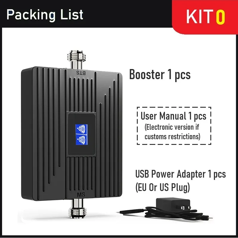 HWATEL Dual Band 1800MHZ 2100MHZ B3 B1 Cellular Amplifier GSM 2G 3G 4G 5G Cell Phone Signal Booster