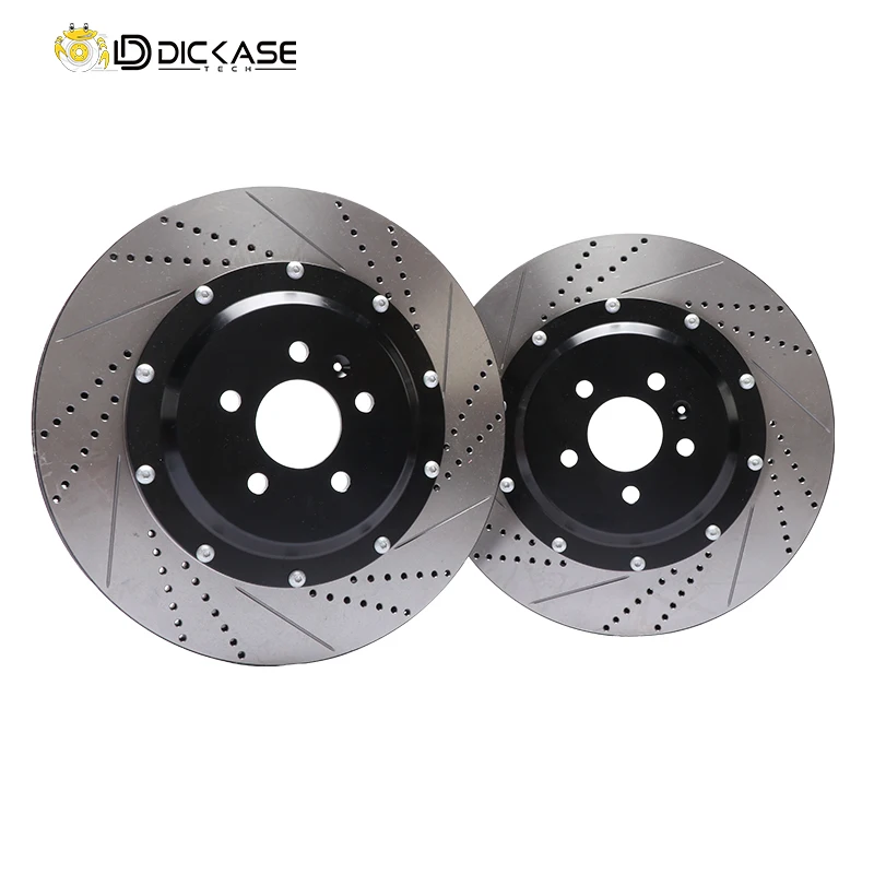 Dicase best quality ceramics brake pads for rear 4 pot caliper and 358x24mm disc with center bell for lx570 from 2008 years 18''