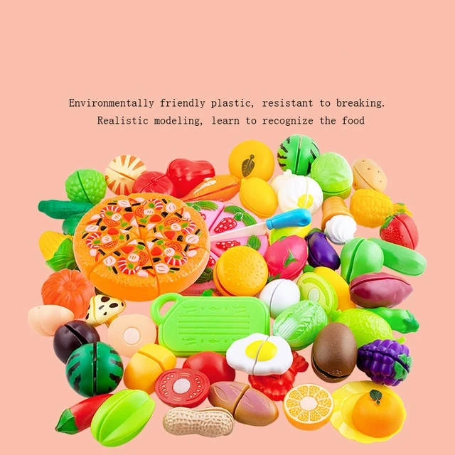 Pretend Play Set Plastic Food Toy Children Play House Toy Cut Fruit Vegetables Kitchen Baby Classic Kids Toys Educational Toys 1