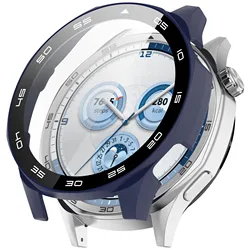 Full-Coverage Anti-Scratch Watch Case with Tempered Film for GT 5 Pro 46mm (Mid Blue)