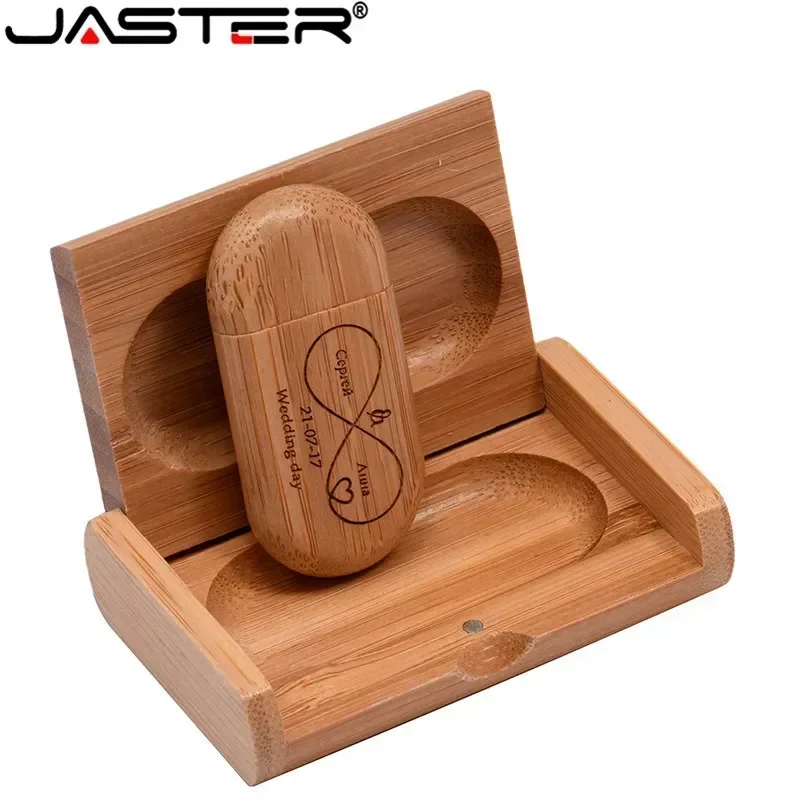 JASTER USB Flash Drive 1PCS Free Wooden+Box Pendrive 4GB 8GB 16GB 32GB 64GB U Disk Memory Stick Wedding Gift usb flash drive flash drive