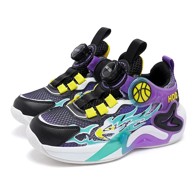 Luxury Boy Sneaker 2025 New Fashion Outdoor Kids Basketball Shoes Soft Sole School Children Sports Shoes for Boy 4 To 12 Years 4
