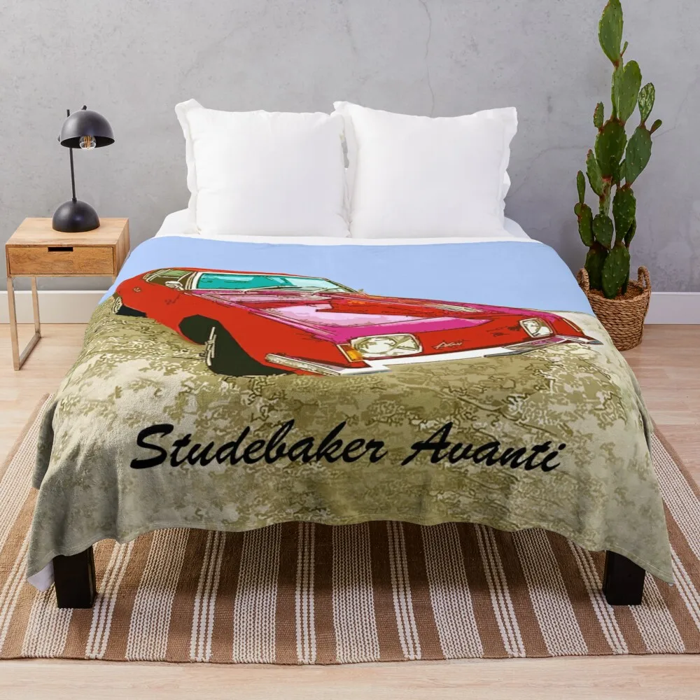 

Studebaker Avanti Vintage Retro Classic Car Throw Blanket Travel Flannels funny gift Cute Blankets