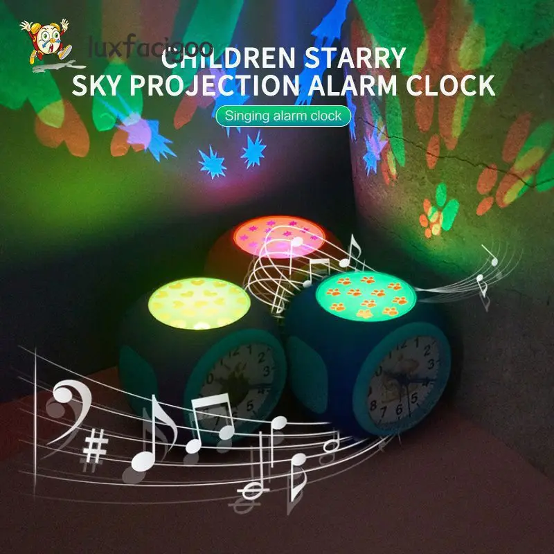 

Романтические Звездные проекционные часы будильник с голосовым управлением настольные часы воспроизведение музыки светящиеся цифровые часы подарок для детей Новинка