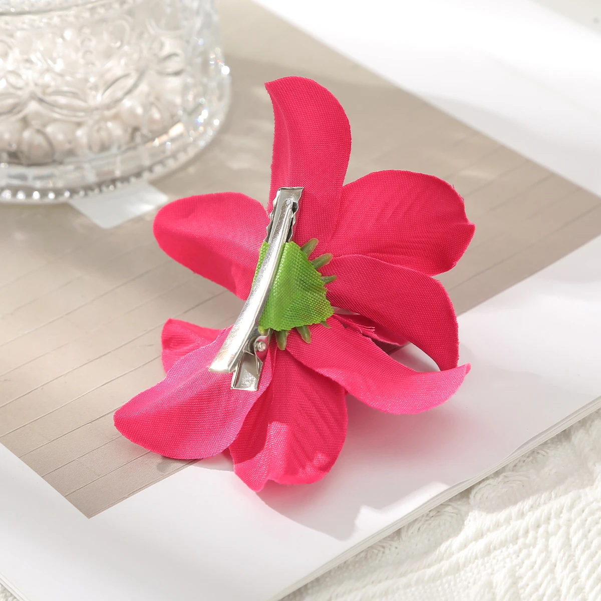 Hawaii Flowers Hairpin Simulated Orchid  Hair Clips Bohemia Bridal Hair Clips Hairpins Barrette For Wedding Hair Accessories