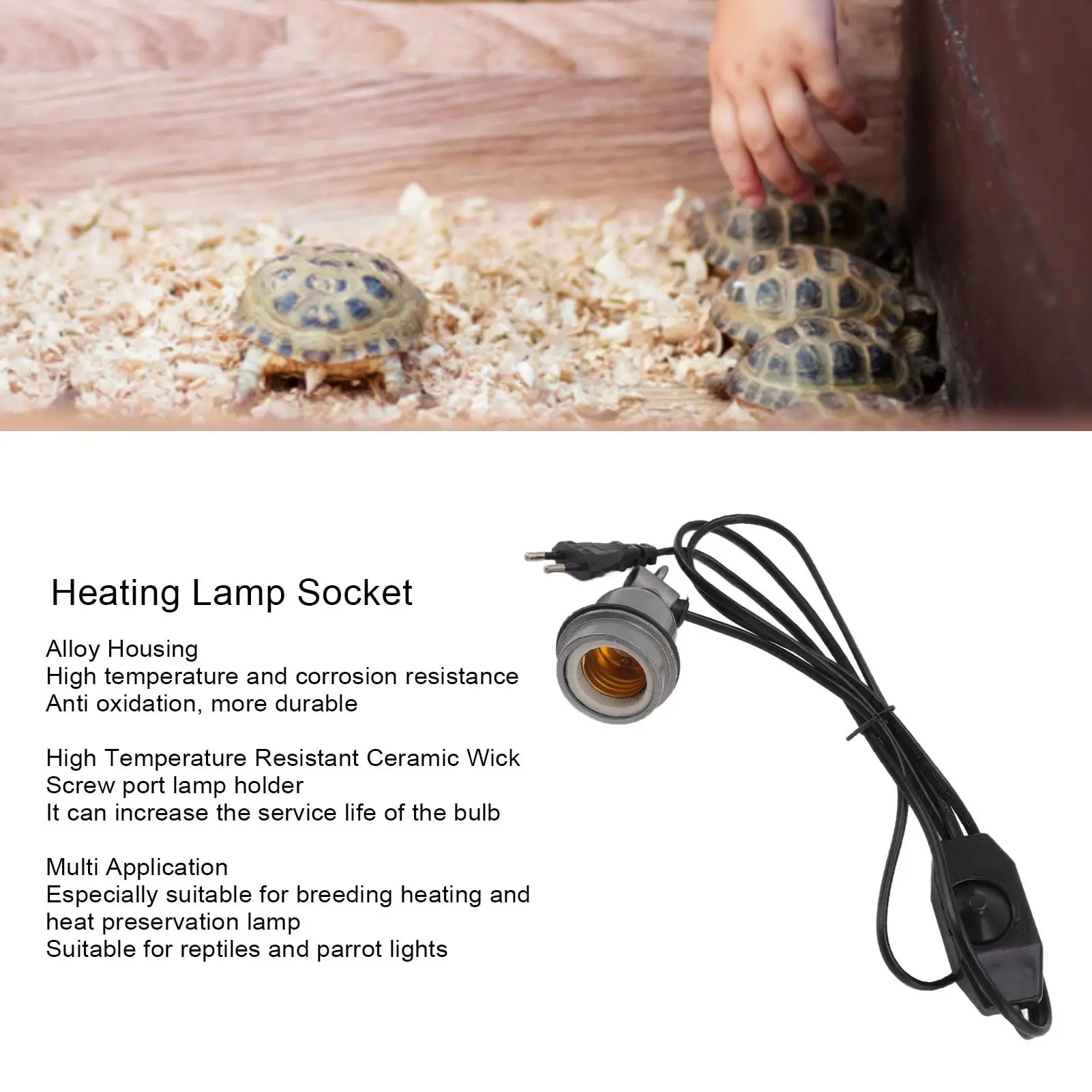 New E27 Ceramic Socket for reptile Breeding Heating Bulb Holder Waterproof Heating Lamp Holder Insulated Brooder Heat accessorie