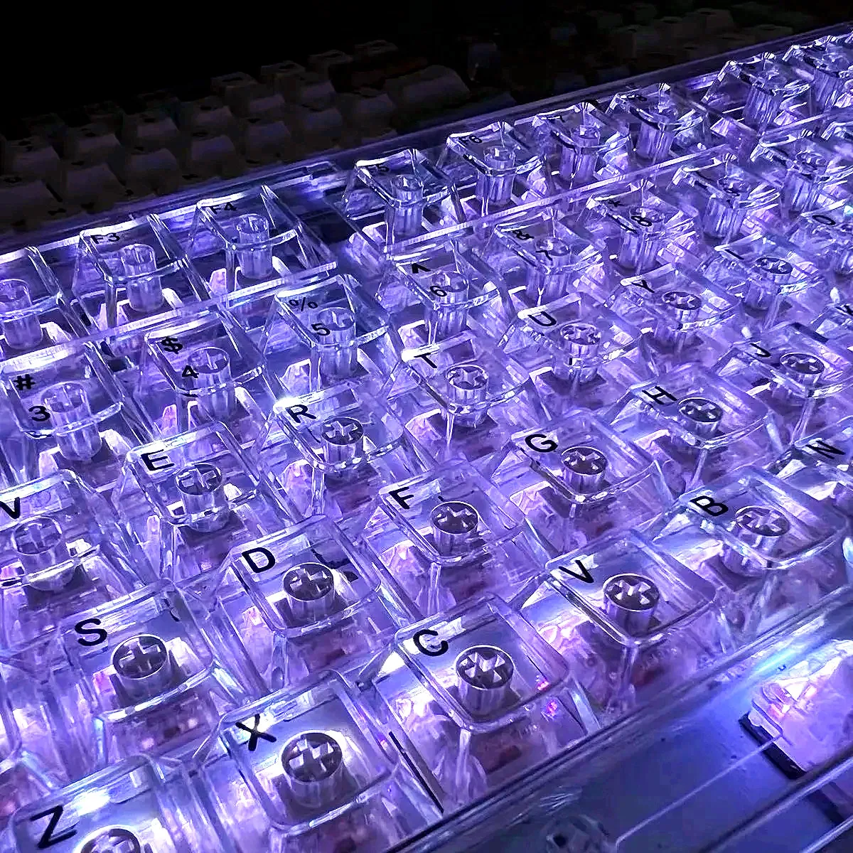Keycaps de Teclado Transparentes para Teclado Mecânico Keycaps em Branco Perfil Abs Cereja em Branco Cereja Perfil 132 Chaves