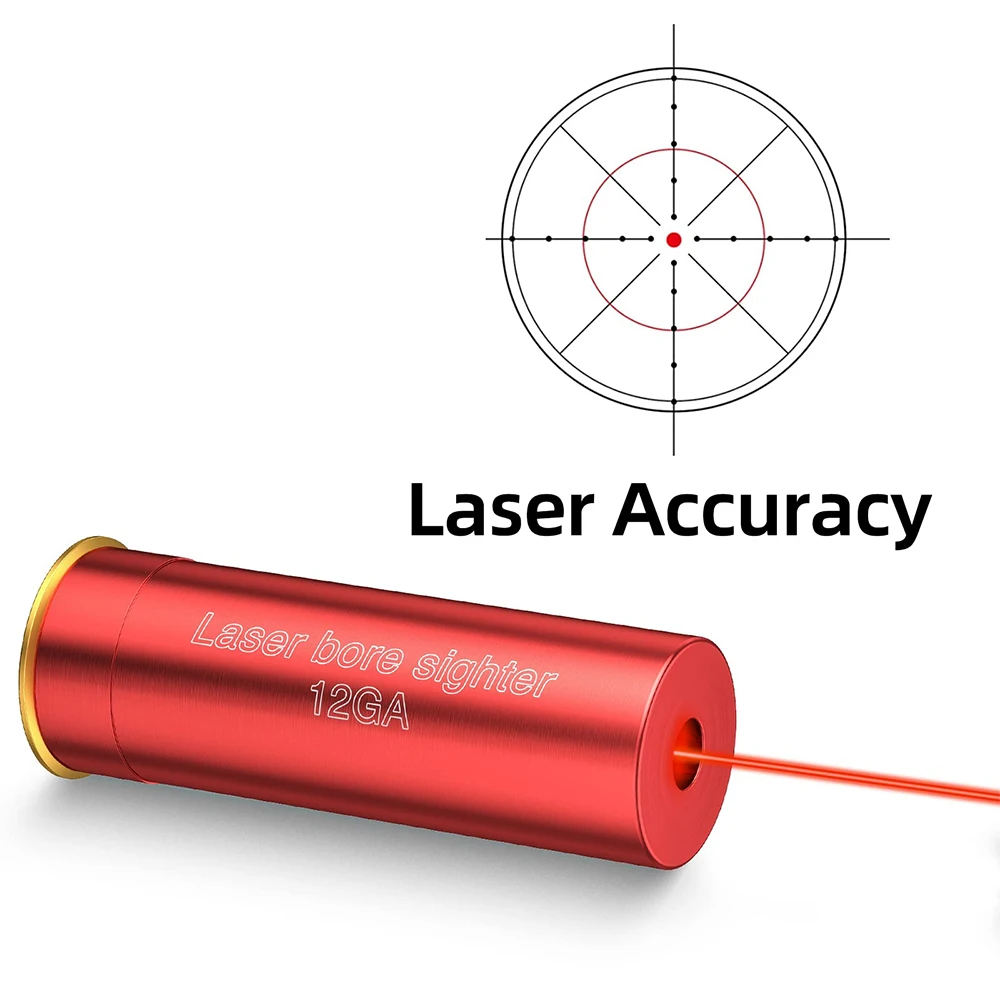 20GA12GA Bore Sight Laser Red Dot Boresighter Green Laser Calibrator Boresighter Pointer Tactical Zeroing Scope Accessory