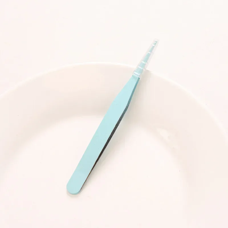 Macaroon Nail Art Decor Eyelashes Tweezers Tweezer Scrapbook Sticker Tapes Picking Stainless Clips DIY False Eyelashes Tools