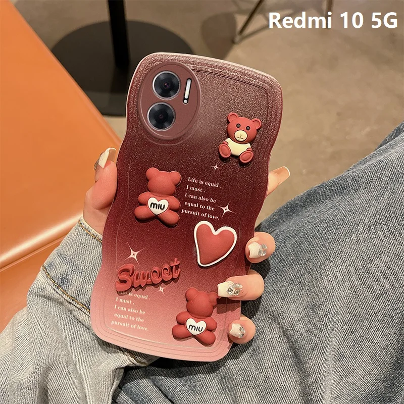 Kawaii Xiaomi Mobile Cases Leton-US Cute 3D Cartoon Silicone Phone