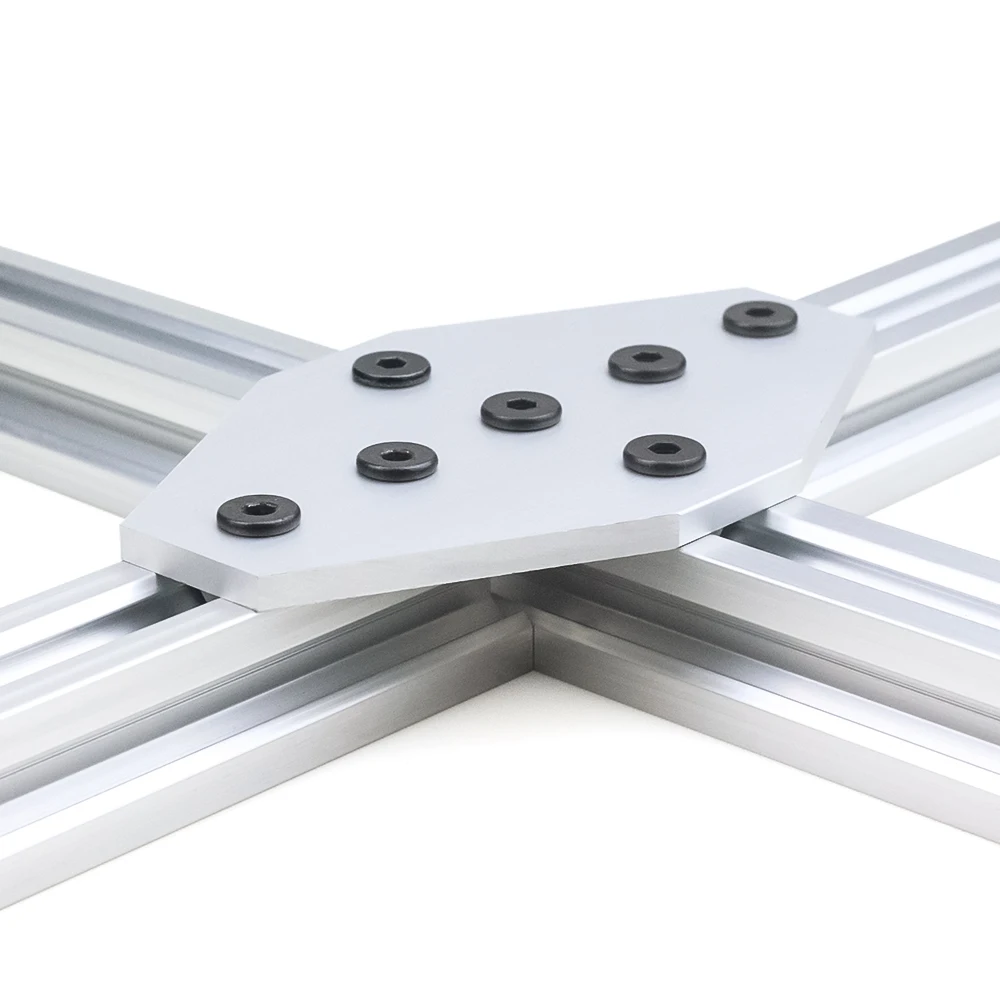 4Pcs Openbuilds 7 Hole Cross Joining Plate Connection Plate Corner Bracket Joint Board for 2020 Aluminium Profiles - AliExpress