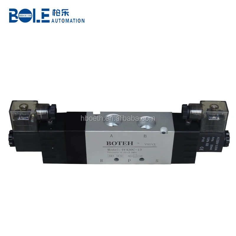 

Double Acting Coil Directional Solenoid Valve Pneumatic Air Valve 4V230-08 4V430-15 4V330-08 4V320-08 4V220-08