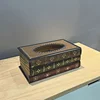 Exquisite Classical Vintage Wooden Book Tissue Box, Rectangular Napkin Holder Dispenser, Restaurant Tissue Storage Box Ornament 4