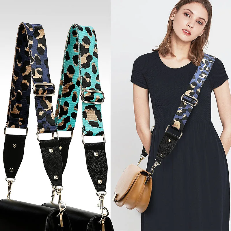 5cm Wide Shoulder Belt New Adjustable Bag Strap Women's Bag Accessories Leopard Print Long Shoulder Belts