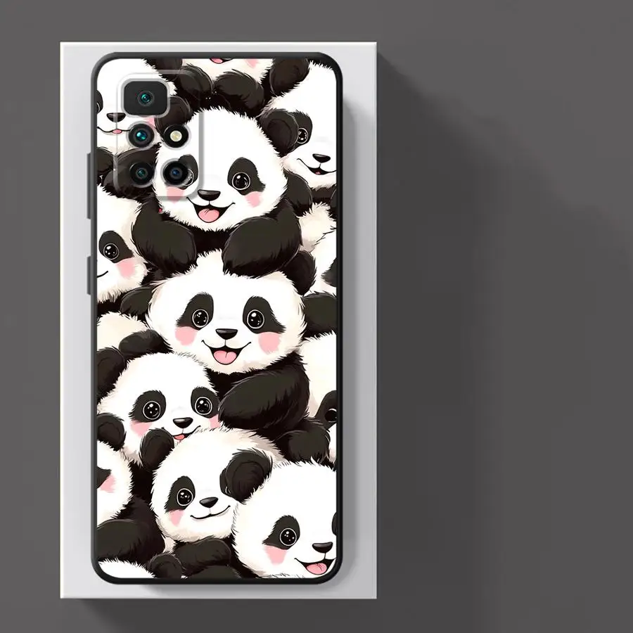 Panda Design Phone Case in Black and White