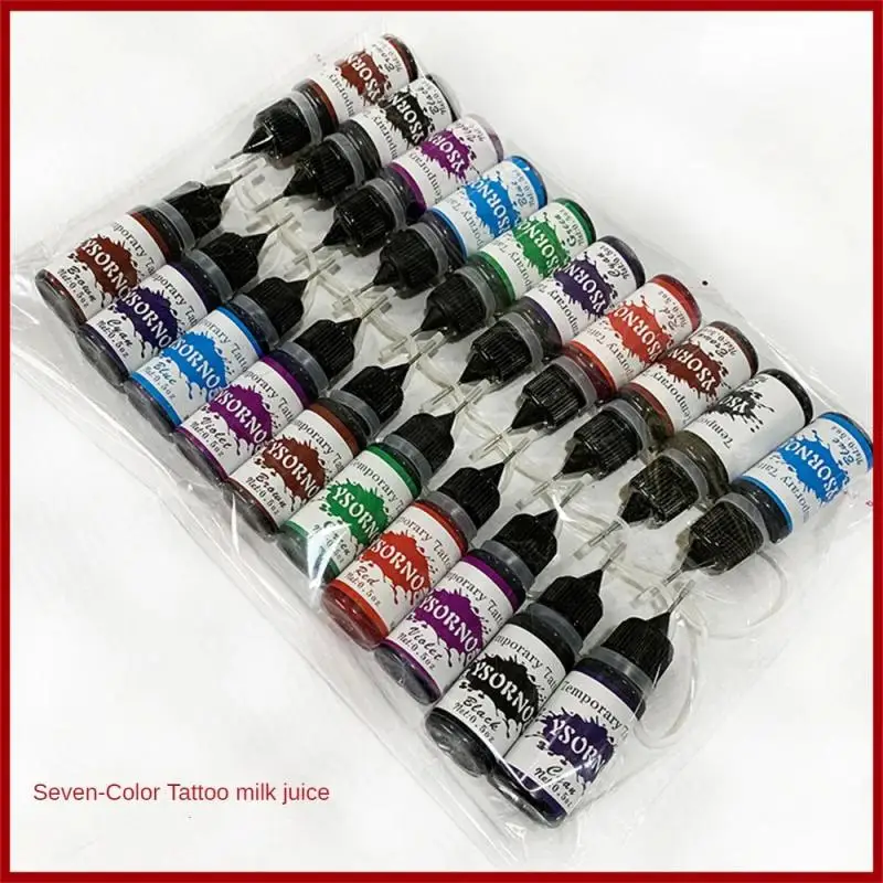 1/3/5/10PCS Ink Henna Tattoo Male Temporary Semi-permanent DIY Tools 7 Color Demand Plant Tattoo Milk Art Female tattoo ink,tattoo ink pigment,tattoo ink kit