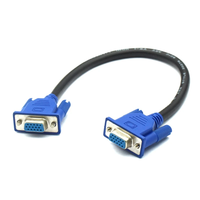 HD 15Pin VGA D-Sub Short Video Cable VGA Male to Male M/M to Female and Female for Computer TV projector monitor