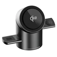 New Truly Qi2 3 In 1 Magnetic Touch Button Wireless Charger For Android iPhone iWatch Airpods Magsafe Fast Charging Dock Station - Image 6