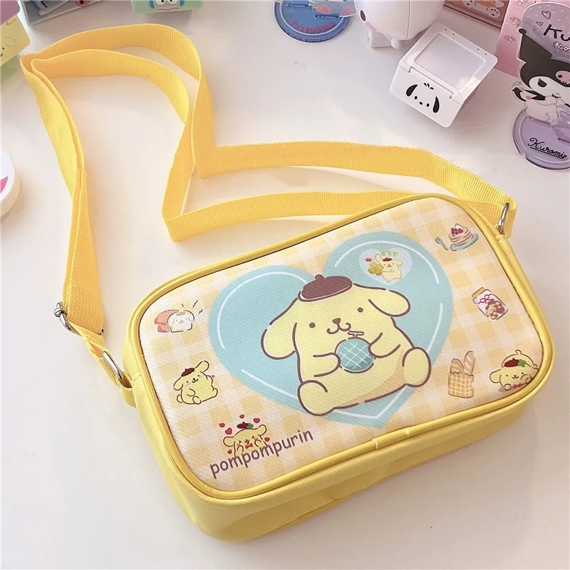 MINISO Sanrio Women's Bag Cartoon Cute Crossbody Shoulder Bag Kuromi Children's Bag Cinnamoroll Small Square Bag 6