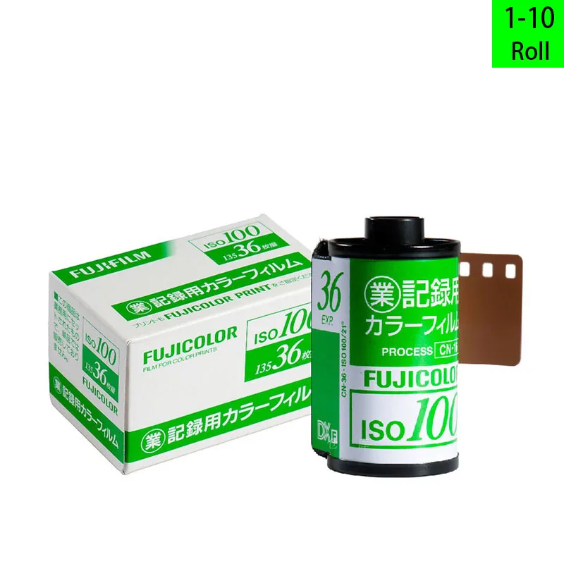 후지컬러 100 컬러 필름, 135 포맷 카메라 ISO100, 1-10 롤, 36 회 노출/롤, 만료일 2022.04