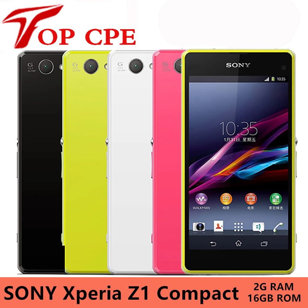 dorp Consumeren Clan Original Sony Xperia Z1 Compact D5503 Unlocked 3G/4G Android Quad Core 2GB  RAM 4.3" 20.7MP WIFI GPS 16GB Storage Cell Phone|Cellphones| - AliExpress